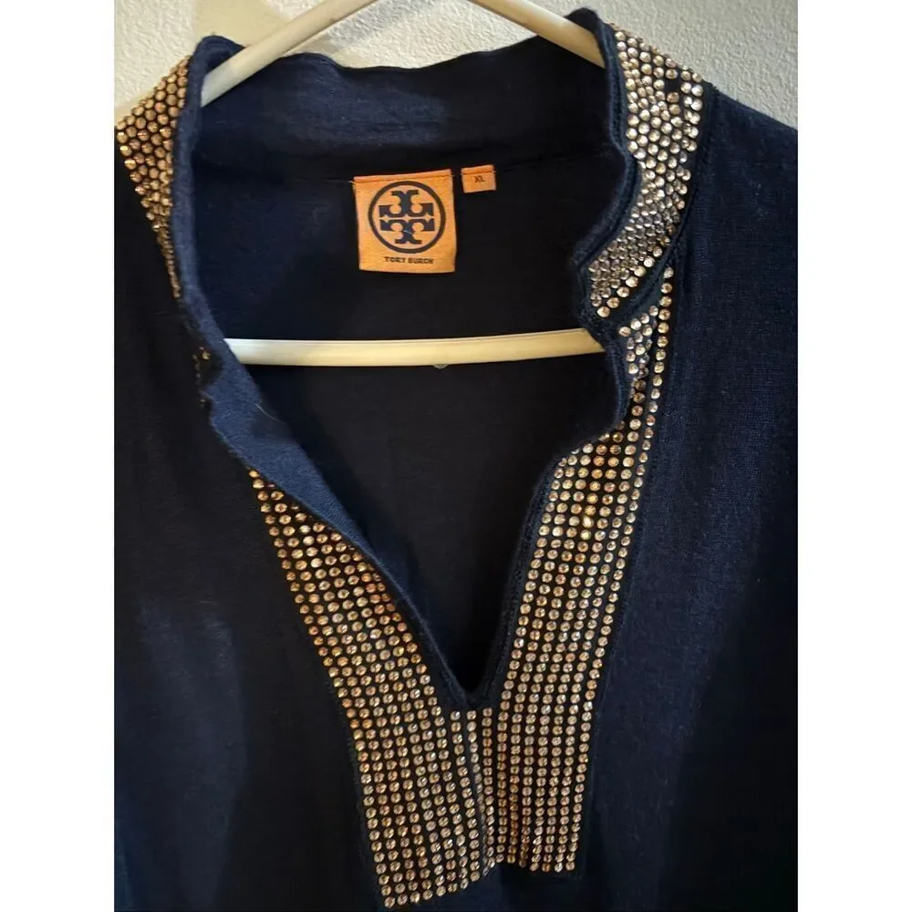 Tory Burch Wool Rhinestone Sweater
